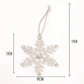 Glittering silver snowflake Christmas ornament with rhinestones for festive tree decoration - Classic Hexagonal Snowflake
