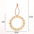 Vista de primer plano del copo de nieve de cristal brillante con pedrería amarilla - Estilo Radial Entremezclado Oro y Blanco (Estilo 3) / Ámbar Oro Blanco
