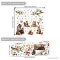Forest animals and pine tree wall stickers for children room home decor 150x150cm - Forest Animal Illustration Style (M17595) (30x90cm x 3 Sheets)
