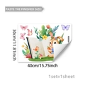 Detailed view of luminous rabbit and mushroom wall decals with dimensions 40x30cm - Reading Bunny (YCG20144)