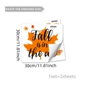 Fall is in the air window stickers set with maple leaves and squirrel motifs, 2 sheets 30x30cm - Fall Is In The Air Style (D20172)