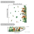Cartoon dinosaur and tropical plant wall stickers set for kids room decor 90x88cm - 30x90cm / Dinosaur Style (M12096)