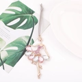 Elegant gold metal ballerina pendant with pink crystals for Christmas tree decoration - Gold Style (Style 2) / Gold Pink
