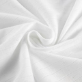 Close-up of white knit pointelle fabric texture with breathable diamond eyelets - S / White