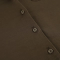Close-up of brown knit pajama top featuring marble-textured buttons and soft fabric - 2XL / Top And Bottom / Brown