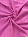 Hot pink short sleeve knit sweater featuring vertical rib texture and a spiral layout - S / Hot Pink Material Display