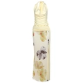 Ensemble trois pièces avec robe longue à imprimé floral et haut dos nu jaune pâle et blanc - S / Abricot