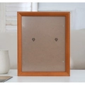 Minimalist rectangular solid wood photo frame showing natural brown wood texture back view - Walnut / Large