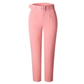 Elegant pink slim fit high waisted trousers for women with matching belted waist - Pink