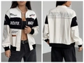 Veste de course noir et blanc avec des imprimés graphiques Exciting Game audacieux - Abricot