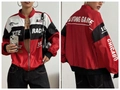 Veste de course pour femme rouge, blanche et noire avec broderie Chicago et zip - XXS / Hauts / Rouge