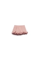 Pink ruffled mini skirt with elastic waist for women in a lightweight chiffon fabric - Pink Dress