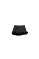 Women's chic black ruffled mini skirt set with layered chiffon hem for summer vacation - Black Dress