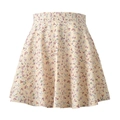 Dettaglio gonna floreale a vita alta in chiffon con elegante silhouette a trapezio - S / Giallo