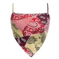 Detail eines Camisole mit Paisley-Muster, Patchwork-Design und dreieckigem Saum - S / Rot Paisley
