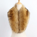 Kragen aus Kunstpelz in Dunkelgold-Braun-Verlauf für Wintermäntel und Parkas - Goldbraun (Natürliche Pelzfarbe)