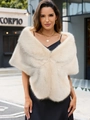 Elegante chal de piel sintética beige para novias y vestidos de noche de fiesta - Albaricoque