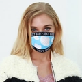 Détail du masque respirant bleu clair avec motif coquillage et sangles Sexy Baby - Coquillage