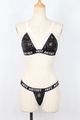Détail d'un ensemble de lingerie à paillettes noires avec bandes HOT ARTIST - S / Noir