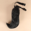 Cola de zorro negra de piel sintética ajustable con hebilla para disfraces de cosplay - Negro