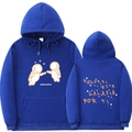Modischer königsblauer 3D-Astronauten-Hoodie mit kosmischen Grafiken vorne und hinten - S / Königsblau