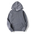 Classic dark grey hooded sweatshirt with kangaroo pocket in a loose casual style for adults - Dark Gray
