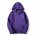 Classic dark purple hoodie with a kangaroo pocket and ribbed cuffs in a loose fit - Purple Blue