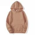 Classic camel oversized hoodie with front kangaroo pocket and dropped shoulder design - Camel