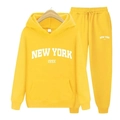 Survêtement jaune vif New York 199X avec sweat à capuche et pantalon de sport assorti - S / Jaune (Étiquette Blanche)