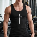 Detailed close-up of the black slim-fit tank top featuring a white Paris graphic print - 6XL / Paris Print Black (BX06)