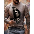 Herren T-Shirt in Dunkelgrau mit realistischem 3D-Totenkopf-Grafikdruck für den Sommer - S / Stil 6