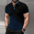 Dettaglio polo slim fit con pannelli a contrasto neri e blu e strisce diagonali - S / Stile a Righe Diagonali Giuntato / Blu Marino (HD-PL87)
