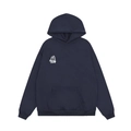Navy blue men's hoodie with white M logo and kangaroo pocket in a relaxed fit style - 6XL / Navy Blue (Happy ING Print)
