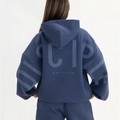 Deep blue tracksuit back view featuring MATTHEW puff print and textured lettering - S / Blue (MATTHEW Print)