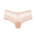 Bragas de encaje para mujer en color piel con lazo y patrón floral de malla - M / Color Piel