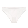 Culotte française blanche respirante pour femme avec surpiqûres en zigzag et taille basse - Blanc