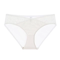 Braguitas de encaje francés blanco para mujer con bordado floral y refuerzo de algodón - S / Ropa Interior Blanca