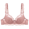 Elegante roze kanten bh met beugels, bloemenpatronen en verfijnde strikdetails - Roze Top