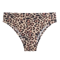 Bragas sin costuras con estampado de leopardo para mujer con entrepierna de algodón suave - S / Leopardo Café Naranja