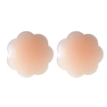 Self-adhesive petal-shaped silicone nipple covers in natural skin tone for women - One Size / Flower