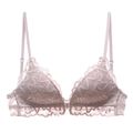 Bralette de encaje rosa empolvado con cierre delantero y espalda en forma de U - 70A / Rosa Loto
