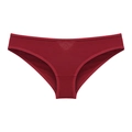 Sexy low-waist wine red cotton panties for women with hollow-out cross strap design - Burgundy