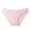 Seamless light pink bikini panties in smooth high-elastic fabric with laser-cut edges - S / Pink
