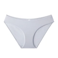 Seamless light grey-purple low waist briefs in breathable high-elastic silky fabric - S / Gray