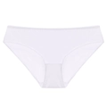 Comfortable low-rise white cotton panties for women with breathable and push-up effect - White