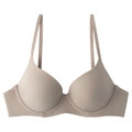 Seamless push-up bra for women in beige with underwire support and adjustable straps - 70B / Nude