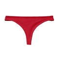 Vibrant red seamless thong with thin straps and breathable stretch fabric - S / Red