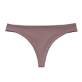 Elegant deep lilac seamless thong in smooth breathable fabric with low waist design - Purple