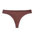 Seamless low-rise thong for women in coffee brown made with breathable smooth fabric - Coffee