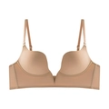 Sujetador push-up sin costuras en color nude con escote en V y tirantes finos - 70A / Color Piel